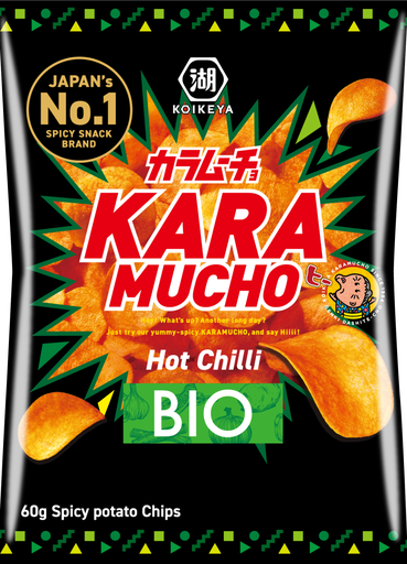 KARAMUCHO BIO POTATO CHIPS HOT CHILLI FLAT CUT